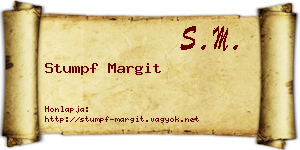 Stumpf Margit névjegykártya